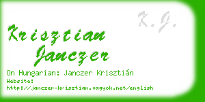 krisztian janczer business card