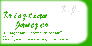 krisztian janczer business card